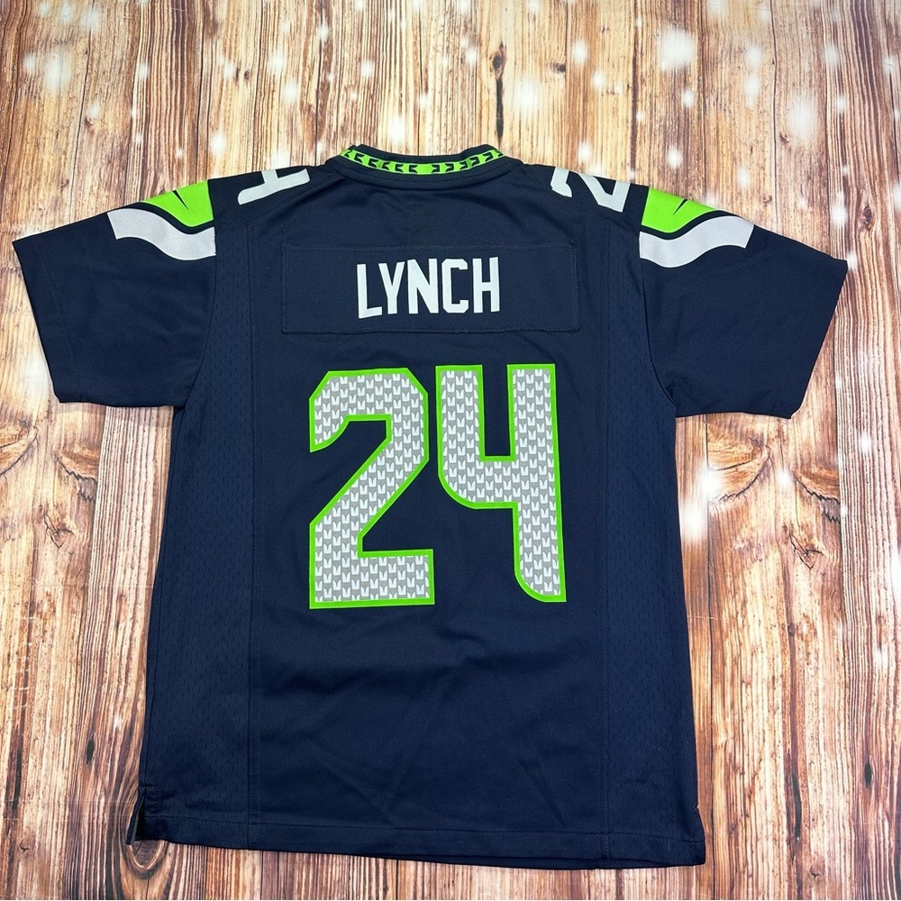 Nike On Field Marshawn Lynch Seattle Seahawks Jersey Size M 10/12 YOUTH - Picture 1 of 13